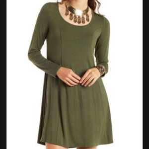 Charlotte Russe Olive T-shirt Dress